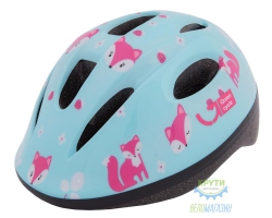 Шлем детский Green Cycle Foxy размер 50-54см мятный/малиновый/розовый лак